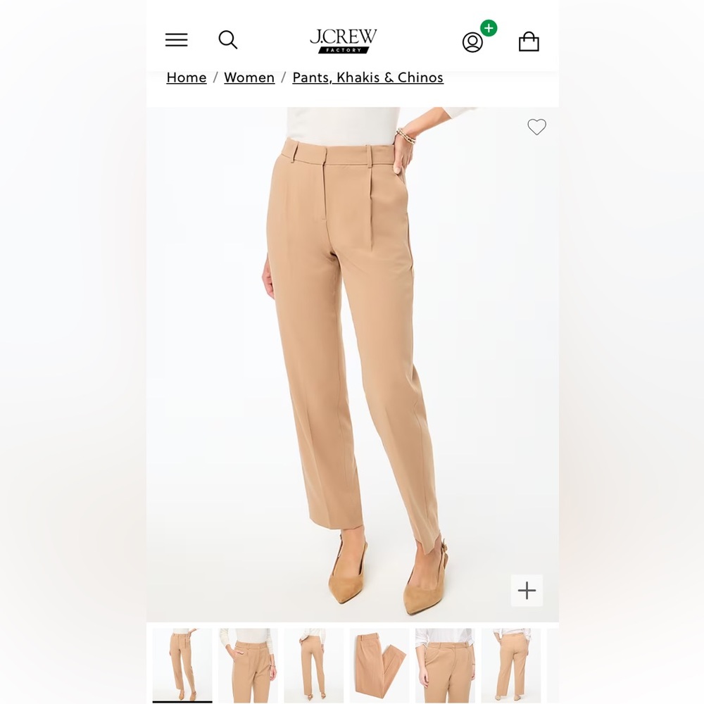 J. Crew Factory Pleated Trousers
